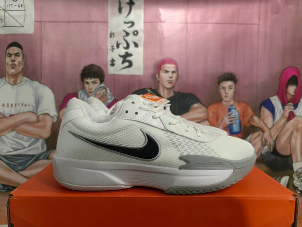 Nike Zoom White and Grey Basketball Shoes