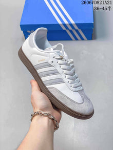adidas Samba White and Grey Low-Top Sneakers 06VD821A21