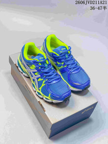 ASICS Gel Running Shoes Blue and Lime 2606JVD211A21