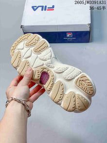 FILA Croissant 1S Low-Top Casual Sneakers, Ivory and Burgundy