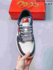 Jordan 1 Low OG SP White and Navy Sneakers