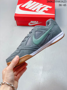 Nike Gato Low-Top Sneakers in Gray and Sage Green