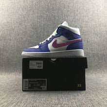 Jordan Air 1 Mid Blue Pink Sneakers 554724-451