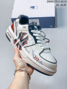 MLB Chunky Liner Low-Top Sneakers White Navy Red 3ASXCA12N