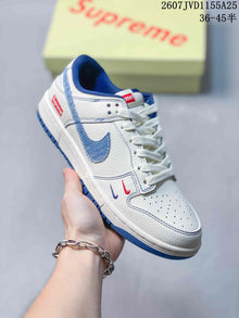 Nike SB Dunk Low Pro White Blue Low-Top Skate Shoes