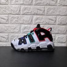 Nike Air More Uptempo Sneakers White Black Red Aqua