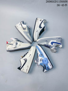 Nike Air Force 1 Low Cream Multi-Color Swoosh Sneakers