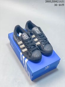 Adidas Superstar Shell-Toe Sneakers in White and Black