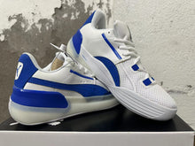 Puma Clyde White and Blue Sneakers