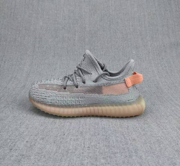 Yeezy 350 V2 Kids' Sneakers Gray and Coral