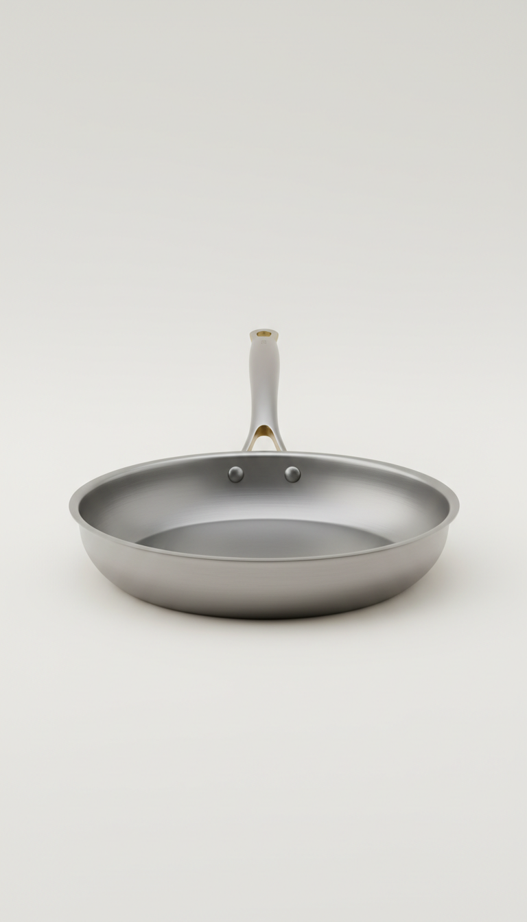 Titanium sauté pan with matte finish
