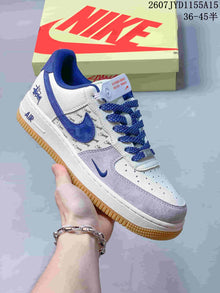 Nike Air Force 1 White Grey Blue Sneakers 2607JYD1155A15