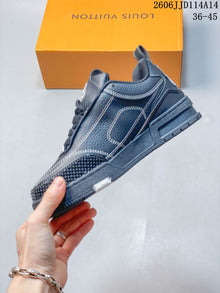 Louis Vuitton Trainer Low-Top Sneakers in Charcoal