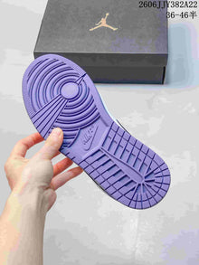 Jordan Air Jordan 1 Low Sneakers in Purple, White and Navy