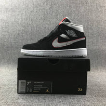 Jordan Air Jordan 1 Mid Black Silver Red 554724-060