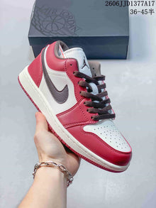 Jordan Air Jordan 1 Low Sneakers Burgundy Brown White