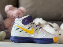 Nike Kobe 2 Kids Basketball Sneakers White Purple Yellow