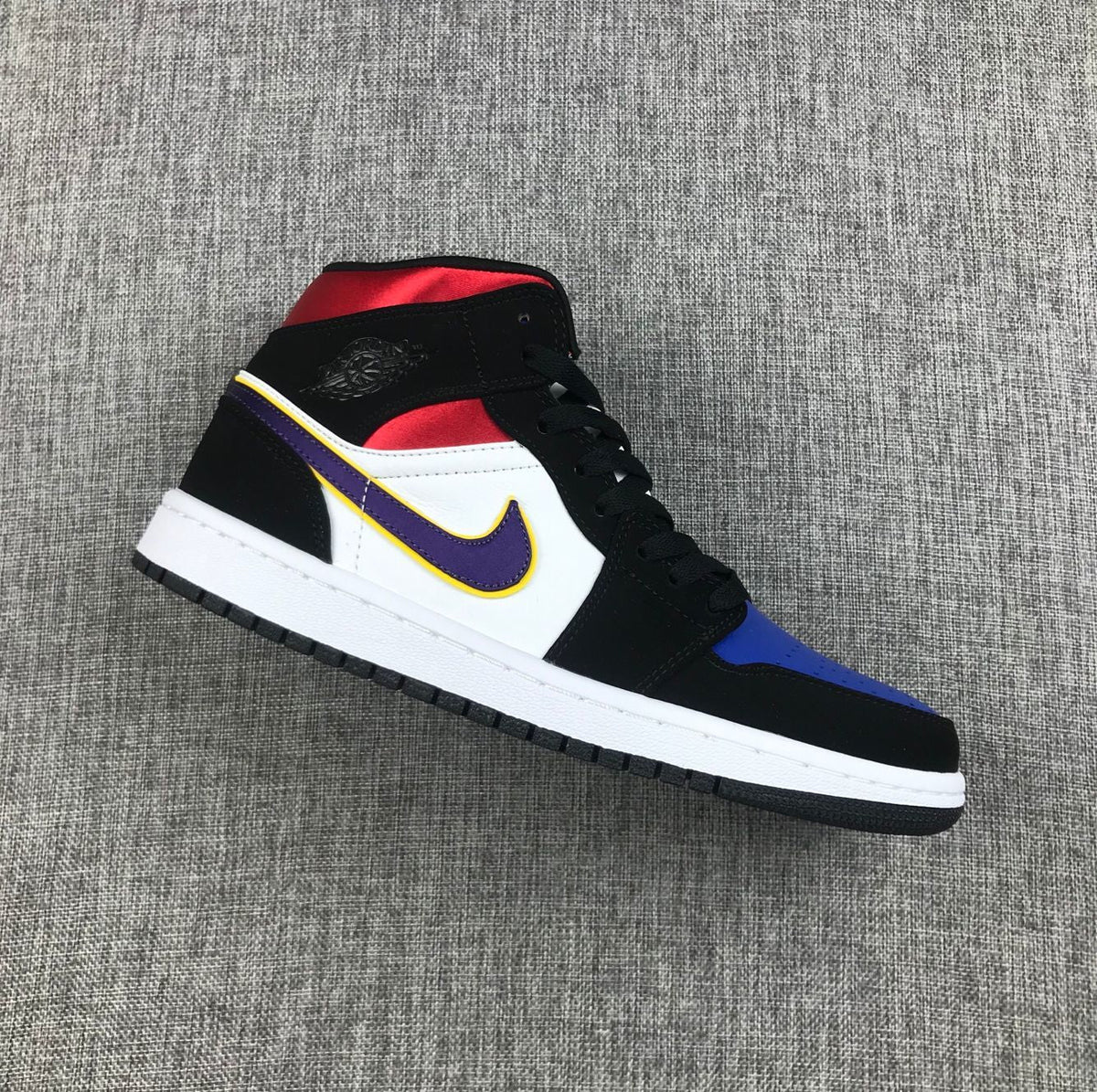 Jordan 1 Mid Satin Lakers Top 3 Sneakers 852542-005