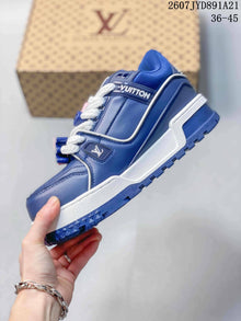 Louis Vuitton Trainer Maxi Blue Low-Top Sneakers 2607JYD891A21