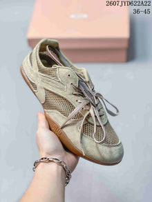 Miu Miu Gymnasium Low-Top Sneakers Beige 712520WPR