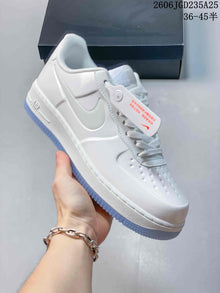 Nike Air Force 1 Low Sneakers in White and Charcoal