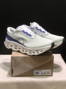 On Cloudmonster 3 Running Shoes White Blue