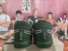 Nike Green Low-Top Sneakers with Swoosh and Gum Sole