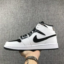 Jordan Air Jordan 1 Mid White Black Metallic Silver Sneakers
