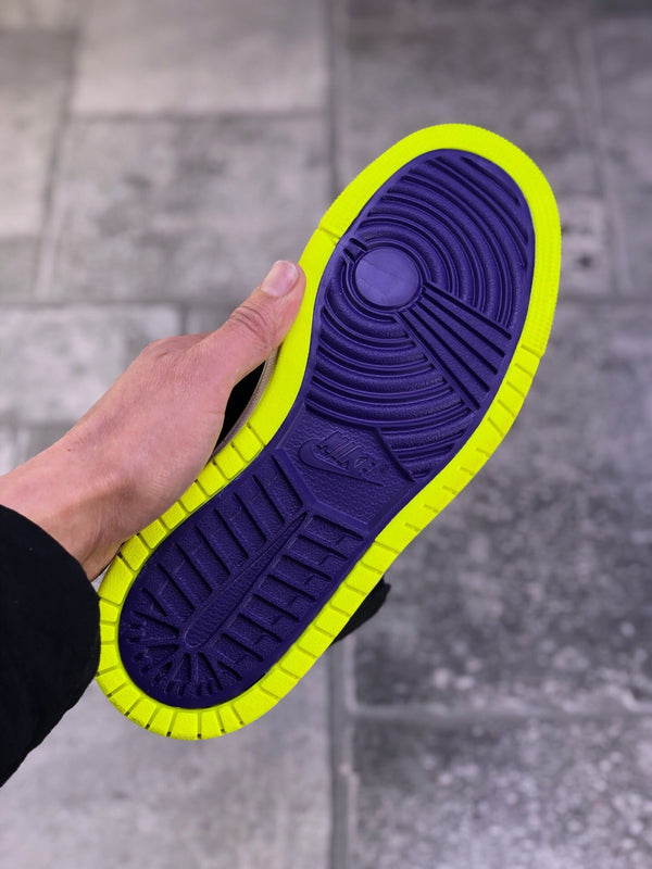 Air Jordan 1 Zoom Air CMFT Lemon Venom Plum Purple Sneakers