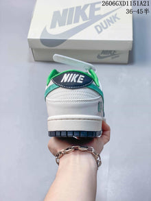 Nike Dunk Low Sneakers White Navy Green Graffiti