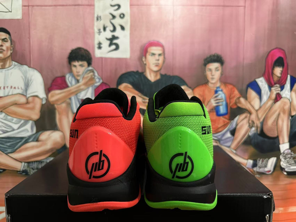Nike Zoom Basketball Shoes in Red and Green