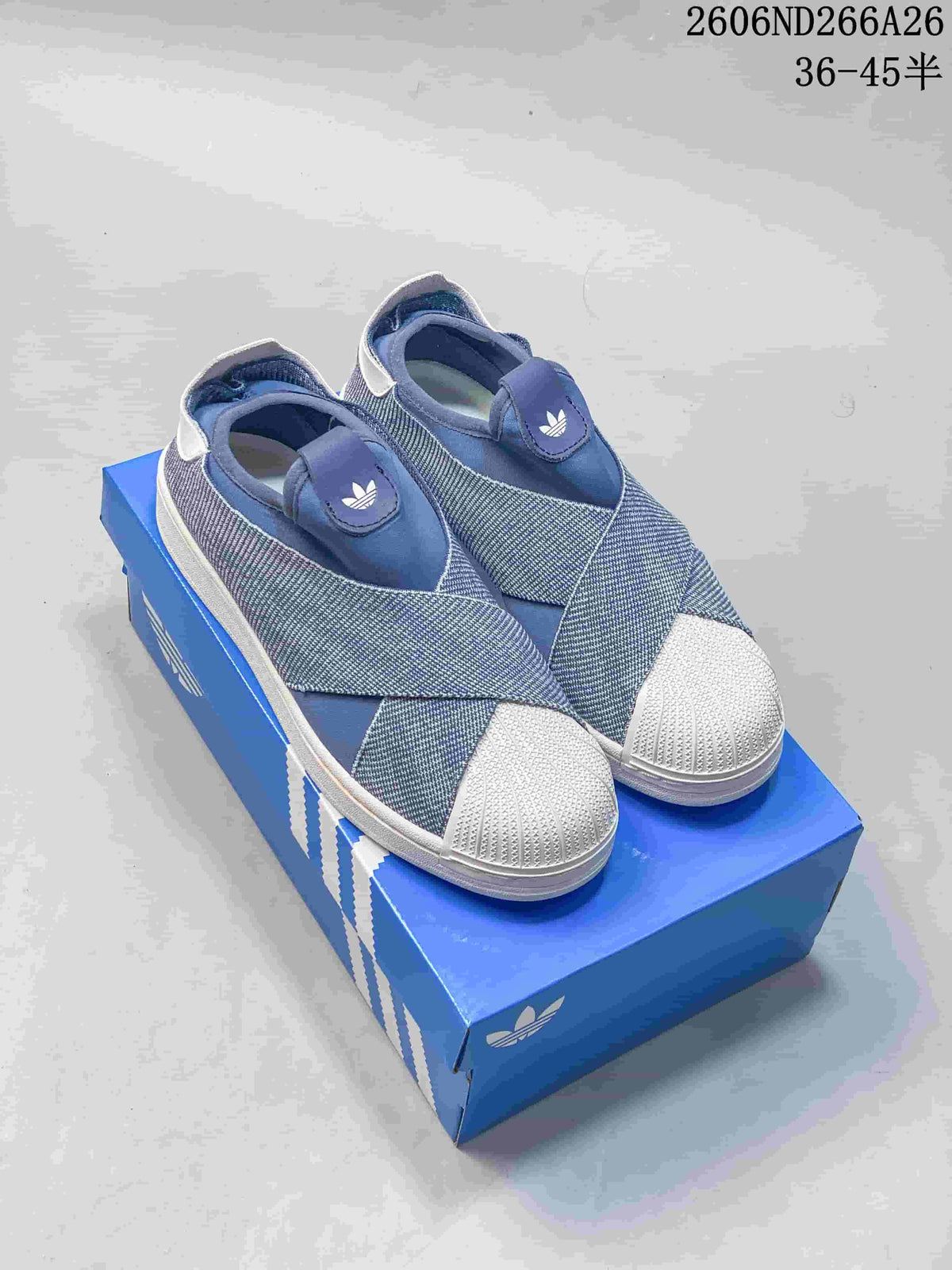 adidas Originals Superstar 2 Blue Slip-On Sneakers