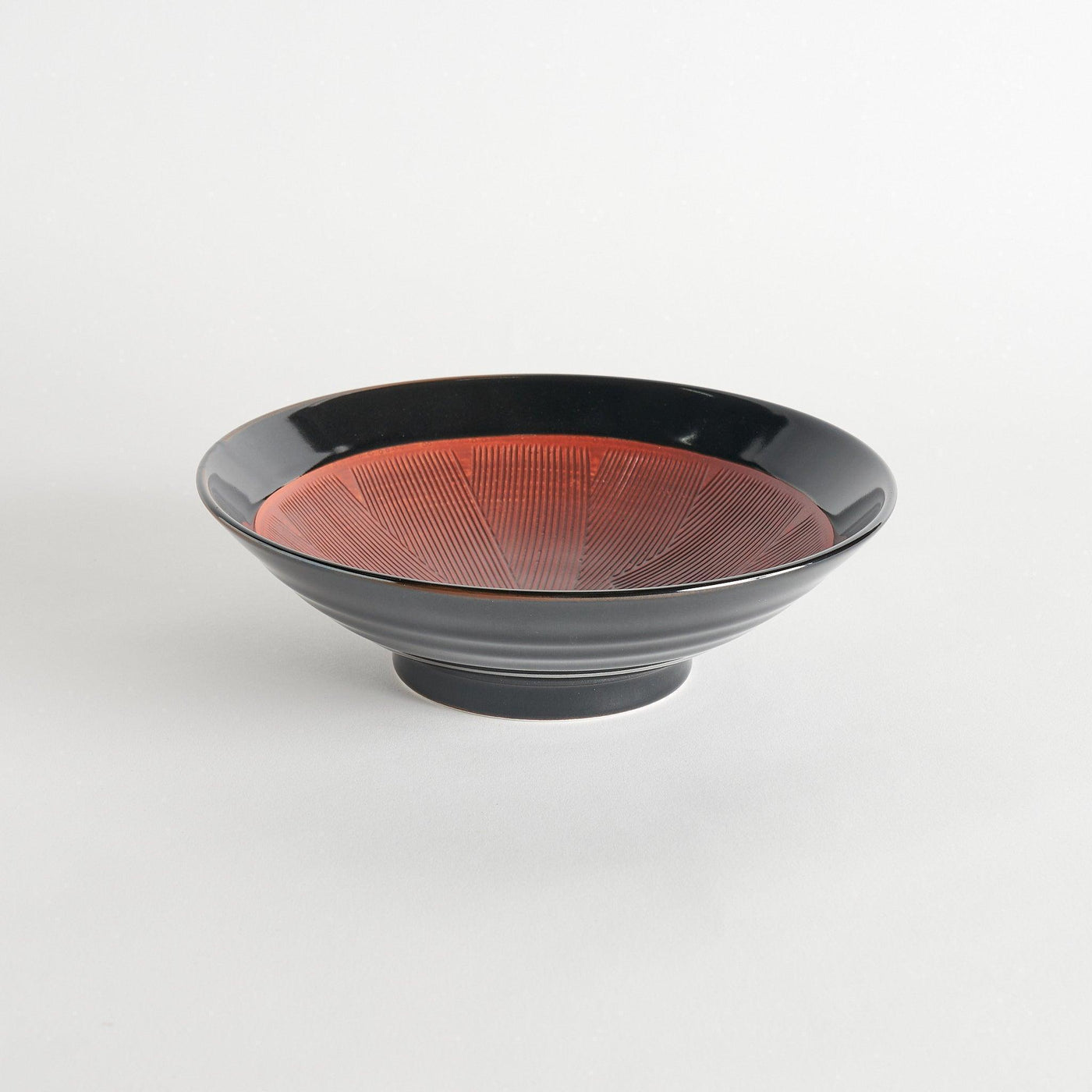 Black Comb Pattern Pasta Bowl