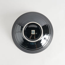 Black Comb Pattern Pasta Bowl