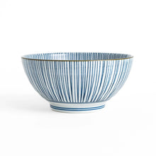 Blue Striped Ramen Bowl