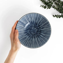 Blue Striped Ramen Bowl