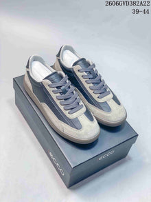 ECCO Men's Casual Lace-Up Sneakers, Gray and Navy, 2606GVD382A22
