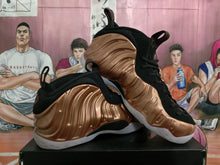 Bronze and Black High-Top Basketball Sneakers