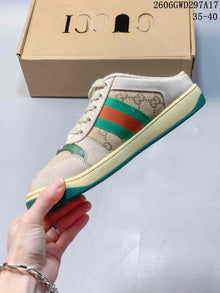 Gucci Screener Canvas Mule Sneakers, Beige and Brown