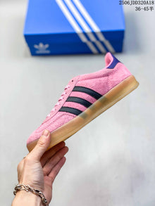 Adidas Gazelle Pink Suede-Style Sneakers with Gum Sole