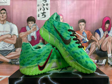 Nike Green Basketball Sneakers with Black and Red Swoosh