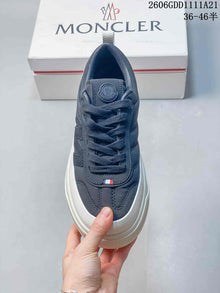Moncler Altive Low-Top Lace-Up Sneakers in Navy and White