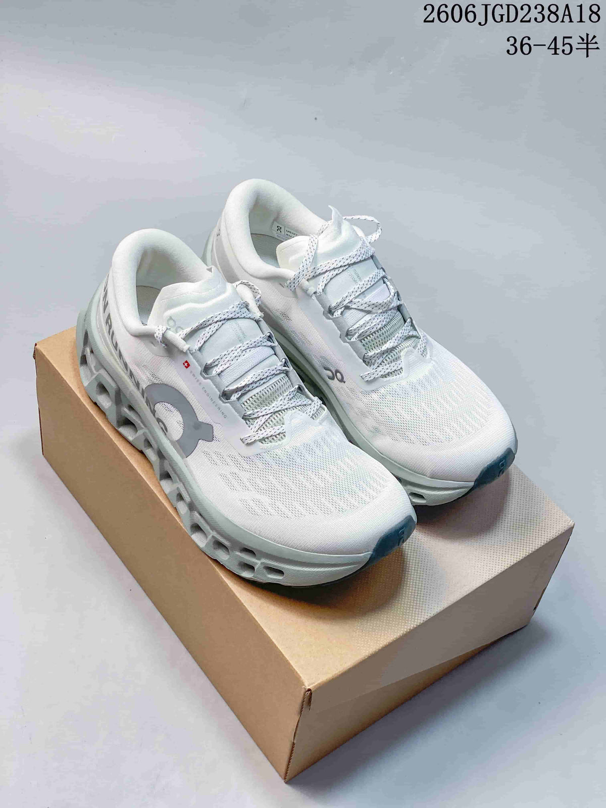 On Cloudmonster White Running Sneakers 611280ASRRY