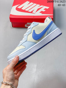 NikeCourt Borough 2 Low GS Sneakers, Light Blue and White
