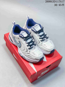Nike Air Monarch IV DIY Custom Sneakers White Blue 415445-102