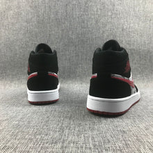Jordan Air Jordan 1 Mid Black Red Newspaper Print 852542-061