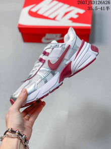 Nike V2K Run Sneakers White Silver Red