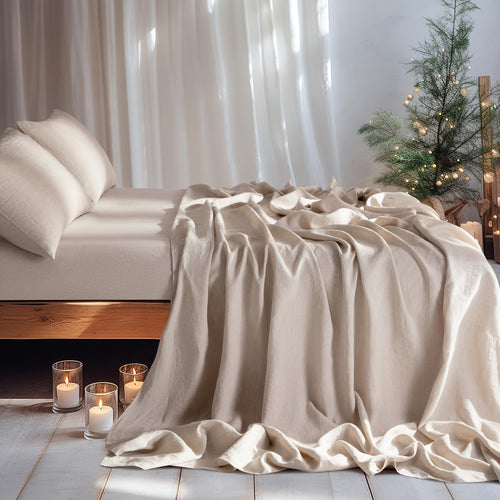 4pcs Premium Linen Sheets, Linen- Blend, Breathable And Durable Queen Size Bed Sheets, Tear-Resistant, Machine Washable, 16\