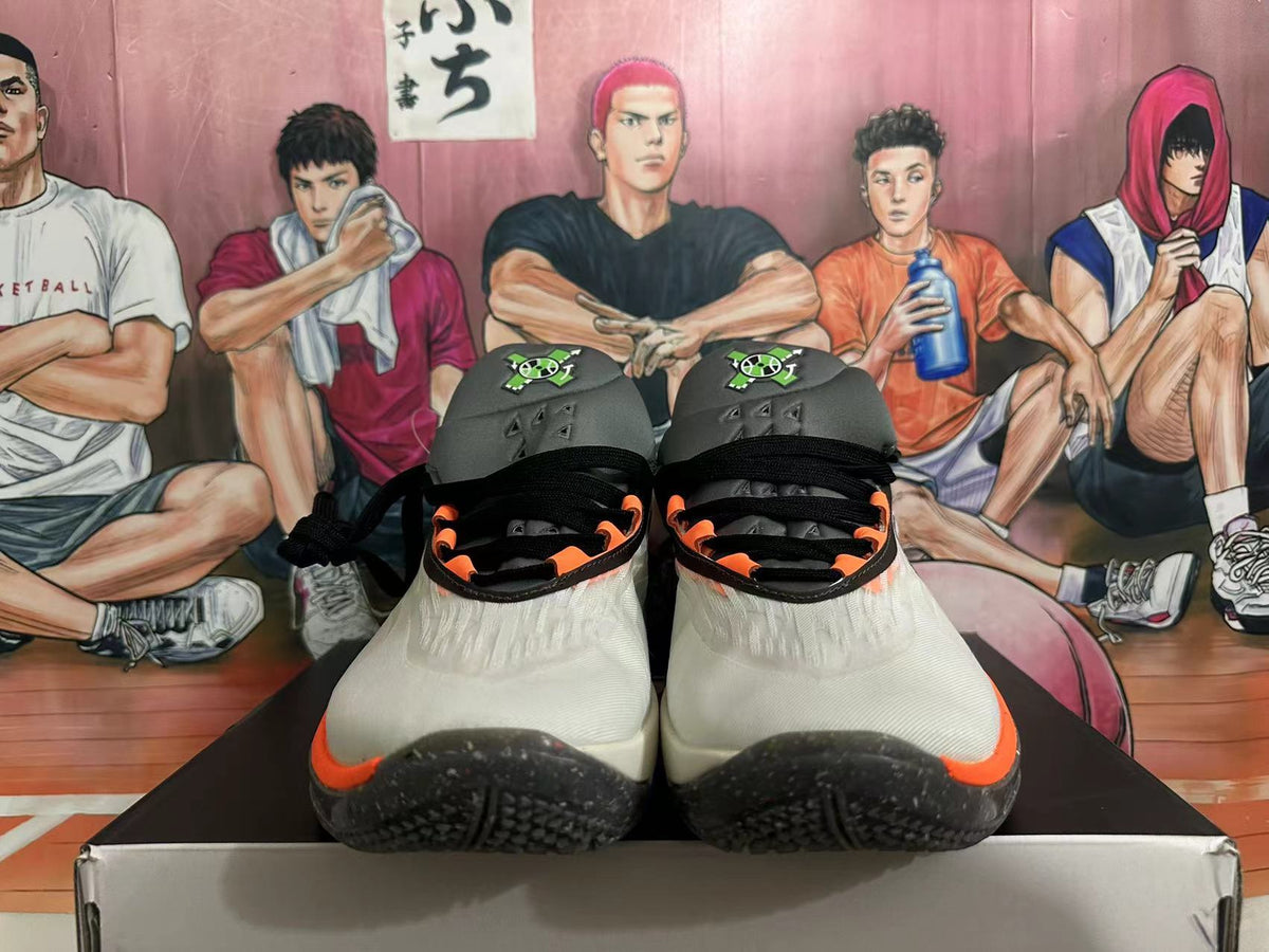 Nike Basketball Shoes in White, Gray, Orange and Purple