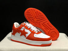 BAPE Sta Low-Top Sneakers White and Orange